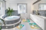 Covoare Pentru Baie, 3 Piese, Antiderapante model peisaj marin