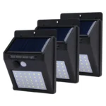 Set 3 x Lampa solara cu senzor de miscare si acumulator 30 LED