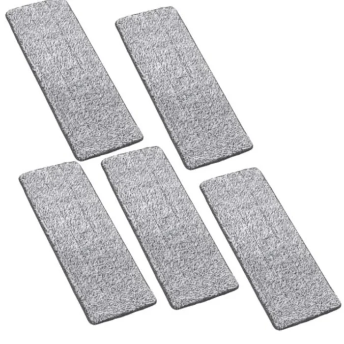 Set 5 x rezerva de mop plat cu 2 cuve, microfibra, putere mare de absorbtie