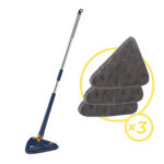 Mop inovativ CleanMaster, de mana triunghi + trei lavete cadou