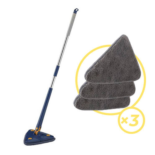 Mop inovativ CleanMaster, de mana triunghi + trei lavete cadou Mop inovativ CleanMaster, de mana triunghi + trei lavete cadou